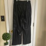 No Boundaries Black Faux Leather Wide-Leg Pants Photo 3