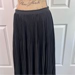 Arden B Sz M Black Fully Pleated Chiffon High Low Maxi Skirt Photo 6