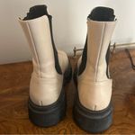 ZARA  Chelsea Lug Sole Cream and Black Boots Photo 2
