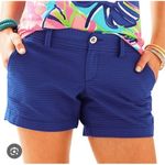 Lilly Pulitzer 22119 Callahan Short Textured Bomber Blue 4.5" Shorts sz 0 NWT Photo 0