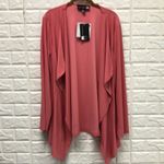NWT ANTTHONY mauve open front flyaway drape front cardigan jacket‎ plus sz 1x Pink Photo 1