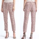 Avery Brown And Ivory Python Snakeskin Print Mid‎ Rise Cropped Pants Size 32 Photo 1