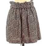 American Eagle  Y2K Skirt Buttons Belted Linen Blend Cheetah Pull On Brown Size S Photo 1