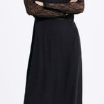 ZARA  Contrasting Lace Midi Dress Black Sheer Sexy Goth Punk Size Medium New Photo 5