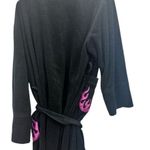 Vintage Y2K Fleece Bathrobe Black Size M Photo 0