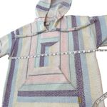 Molina Women's M Hoodie Drug Rug Stripe Pink Blue Pullover‎ Beach Pocket Size 8 Photo 5