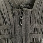 Black Bandage Fringe Gold Plate Mesh Mini Party Dress Small Photo 3