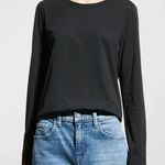 Lafayette 148 Cotton Jersey Modern Long Sleeve Tee Shirt Medium Green FAB#J807 Photo 0