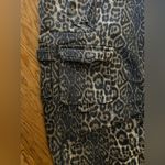 Betsey Johnson L -  Cargo Jumpsuit Denim Léopard Strapless Wide Leg  RARE Photo 3