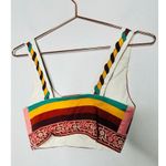 LA DOUBLEJ Multicolored Striped 100% Cotton Festival Plunge Crop Top Size XS Photo 8