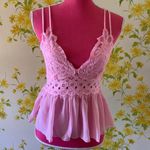 Love Tree Lace cami top babydoll style top in pink size M Photo 1