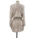 Rails Jasmine Dress Long Sleeve Watercolor Leopard Print Tan Cream Size Small Photo 8