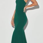 Lulus NWT  Tier and There Hunter Green Tiered Trumpet Hem Maxi Dress Photo 0