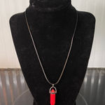 Red stone carnelian Pendant Necklace Photo 0
