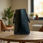 Michael Kors  Black Saffiano Leather East West Tote Bag Handbag Large Photo 5