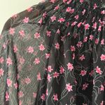 Elizabeth and James Smocked Mock Neck Long Sleeve Top Floral Tank Lined Pattern Photo 4