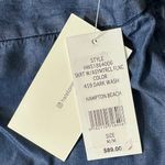 H by Halston HALSTON Skirt Blue Hi Low Medium Womens Zip NWT Lyocell Lightweight Jean $89 Photo 6