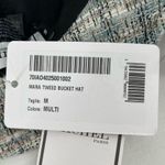 NEW Maison Michel Paris Mara Tweed Bucket Hat Golden Multi Blue White Size M Size M Photo 13