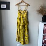 Ulla Johnson Dress Silk Floral Josanna Yellow Cut Out Midi Gown Size 6 Photo 8
