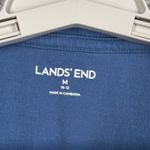 Lands' End  Top M Blue Side Tie Knot Short Sleeve T-Shirt Casual Elevated Chic Photo 5