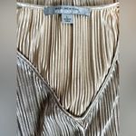 Andrew Marc Marc New York Long Sleeve m Top Sz Large Gold Metallic Blouse  Photo 2