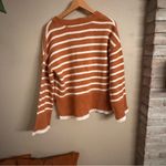 SHOP STEVIE Oversized Striped Sweater Brown Photo 1