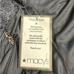 Betsy and Adam B&A by Sequined Ruffled Gown Women's Petite 2P Gray Scallop Sleeve Photo 10