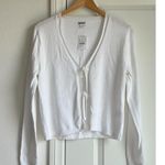 J.Crew Tie Front Cardigan Sweater in White, Size Large Photo 4