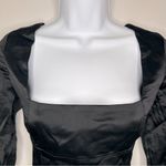 ZARA Satin Corset Lace Up Back Long Sleeve Crop Top Size S Photo 6