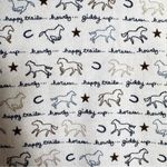 Christopher & Banks Horse Theme Western Cowgirl Cream Knit Shirt  Vintage Y2K Photo 5