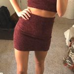 American Threads Fluffy Maroon Two Piece Set  Photo 0