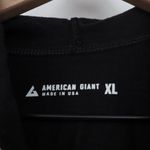 American Giant Women's Lightweight Full Zip Black Solid Sweatshirt XL Made USA Photo 2