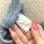 We Wore What  Blue New Without Tag Tie Halter Ribbed Bra Top Photo 7