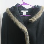 Preston & York  women's wool hooded jacket in black size 8. Photo 1