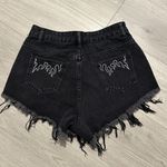 SheIn Black Denim Shorts Photo 1