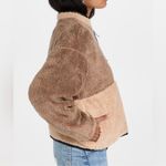 ANINE BING  Royce Pullover Sherpa Sweatshirt in Brown and Tan Photo 2