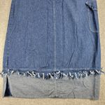 Vintage Sandra Fashion Denim Skirt 42 US 12 Blue Jean Fringe Western Rodeo Maxi Size L Photo 5