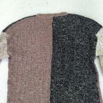 Vintage 1995 Debra Lubell Color Block Knit Sweater Pockets 90s Women's Medium Brown Photo 8