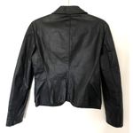VTG Gianfranco Ferre Black Leather Jacket Italian Metal Buttons Collector Sz 10 Photo 1