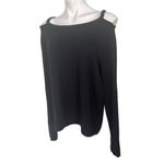 Athleta  Cutout Neck Sweatshirt in Black, Style 352951, Sz L Photo 5