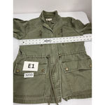 Arizona Womans  Jeans XL Green Utility Jacket Zip Up Photo 5