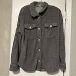 Hem & Thread  Gray Oversized Teddy Pocket Shacket size M Photo 0