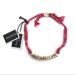 Juicy Couture  | Pink Braided Bracelet Gold Bar NWT Photo 1