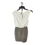 Reiss  Women's Size 8 Bodycon Dress Cream Grey Sleeveless Color Block Drape NWT Photo 1