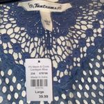 NWT Tantrums large mesh cardigan Blue Photo 3
