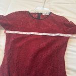 Amanda Uprichard Burgundy Lace Long Sleeve Dress NWOT Photo 3