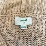 Aerie  Oversized Tan Cotton V Neck Sweater Size Large Photo 1