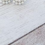 Vintage Stud Earrings Dainty Faux Pearl Purse Silver Photo 2