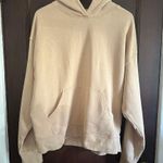 We Wore What | Tan French Terry Oversized Hoodie | Size Extra Large Photo 1