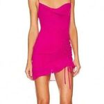 Revolve More To Come Mileva Ruched Mini Dress in Fuchsia Photo 0